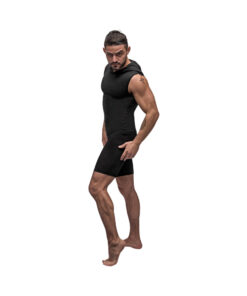 Male Power Black Nite Hoodie Tank Black Small
