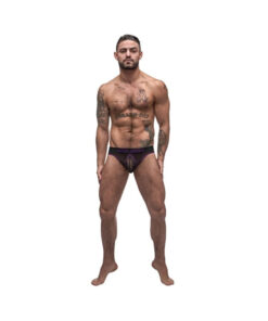 Male Power Airotic Mesh Enhancer Thong Black Sm
