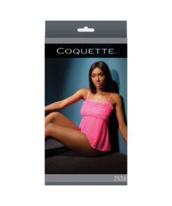 Ruffle Baby Doll Neon Pink Os