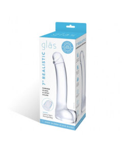 7" Realistic Curved Glass G-Spot Dildo