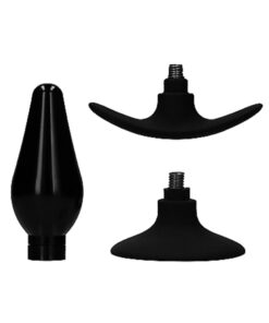 Interchangeable Butt Plug Set - Pointed Medium - Black