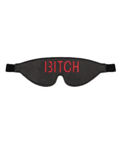 Ouch! Blindfold - BITCH - Black