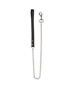 Ouch! Pain - Grain Leather Chain Leash With Classic Handle