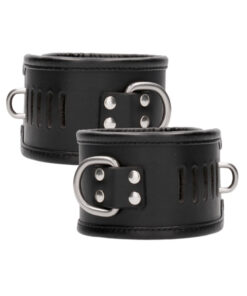 Ouch! Pain - Saddle Leather Asylum Ankle-cuff With Padlock