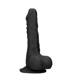Realrock - 8 / 20 Cm Realistic Dildo With Balls - Black