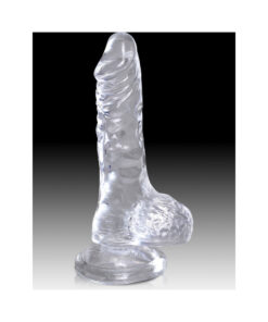 King Cock Clear 4in Cock with Balls