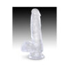 King Cock Clear 6in Cock with Balls