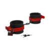 Kink By Doc Johnson Silicone Ankle Cuffs Black&red