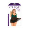 Sonia Halter/tie/babydoll/panty Green 3x/4