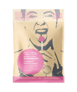 Glyde  Natural Flavor Condom Strawberry 4pk