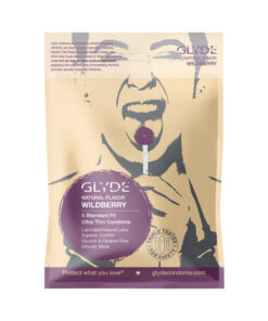 Glyde Ultra Natural  Flavor 4pk Wildberry Condoms
