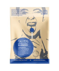 Glyde Ultra Natural Flavor Condom Blueberry 4pk