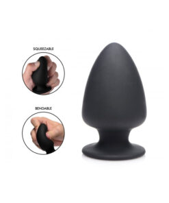 Squeezable Small Anal Plug - Black