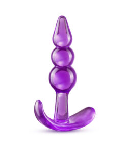 B Yours  Triple Bead Anal Plug Purple