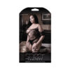Sheer Aphrodite Floral Net Cold Shoulder Gartered Bodystocking With Cutout Sleeves Queen