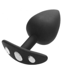 Ouch! Extra Large Diamond Butt Plug With Handle - Black