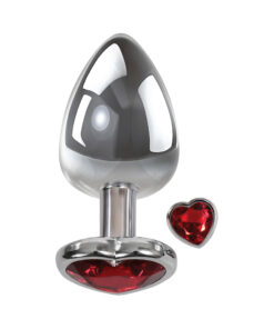 Large Red Heart Gem Anal Plug