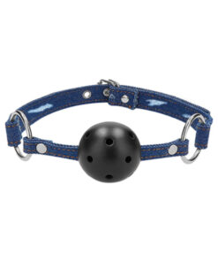 Ouch Breathable Ball Gag With Roughened Denim Straps