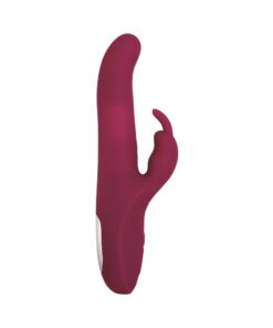 A&e Eve's Twirling Rabbit Thruster Rechargeable Silicone Burgundy