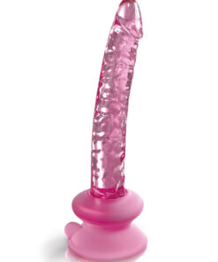 Icicles No. 86 - Glass Suction Cup Dildo - Pink