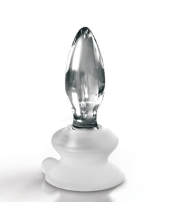 Icicles No. 91 - Glass Suction Cup Anal Plug - Clear
