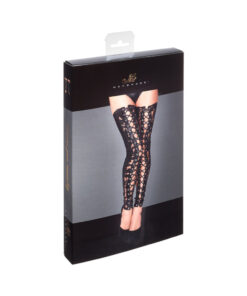 Noir Handmade Lace And Powerwetlook Stockings L
