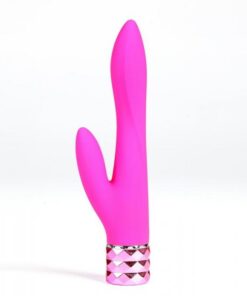Rechargeable Silicone Dual Vibe Victoria Neon Pink