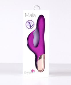 Skyler Rechargeable Silicone Bendable Rabbit Purple