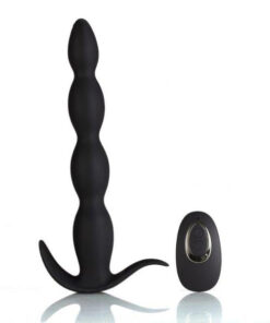Mason Silicone Anal Plug Remote Control Black