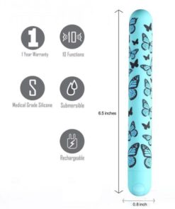 Monarch Butterfly Pattern Long Rechargeable Bullet
