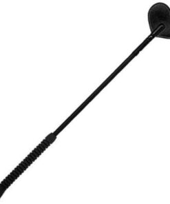 20in Flexi Crop- Black Heart Shape Leather Tip