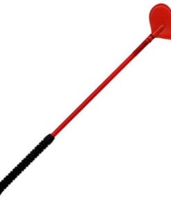 20in Flexi Crop- Red Heart Shape Leather Tip