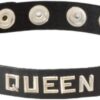Black Leather Collar- Queen