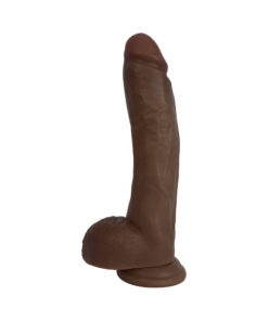 Jock Dong 10 inches with Balls Chocolate Brown