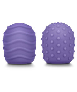 Le Wand Petite Silicone Texture Covers Violet Pack Of 2