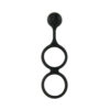 My Cock Ring Scrotum Ring With Weighted Ball Banger Silicone Black