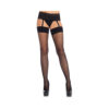 Spandex Fishnet Stockings With Comfort Wide Band O/s Black