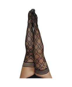 Kixies Elle Black Fishnet Diamond Size C