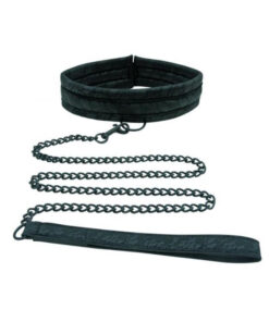 Midnight Lace Collar And Leash Black