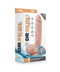 Dr. Skin Glide 8.5" Self-lubricating Dildo With Balls